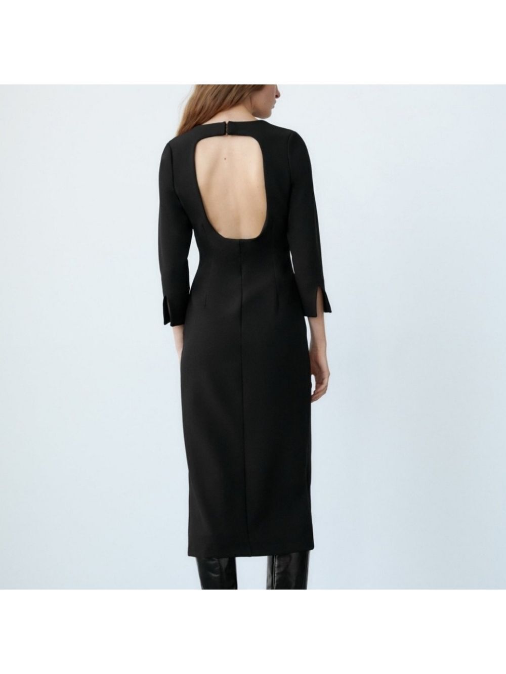 NWT Zara Square Neck Midi Dress, Size S - Picture 6 of 15